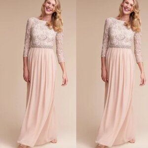 BHLDN Aidan Mattox Giada Beaded Tulle Gown Bridal dress Anthropologie Size 0 XS